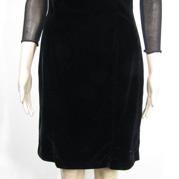 VTG Black VELVET Bow Party WHIMSIGOTH Climax Okada Prom Witchy Fairy Dress S - Picture 4 of 11